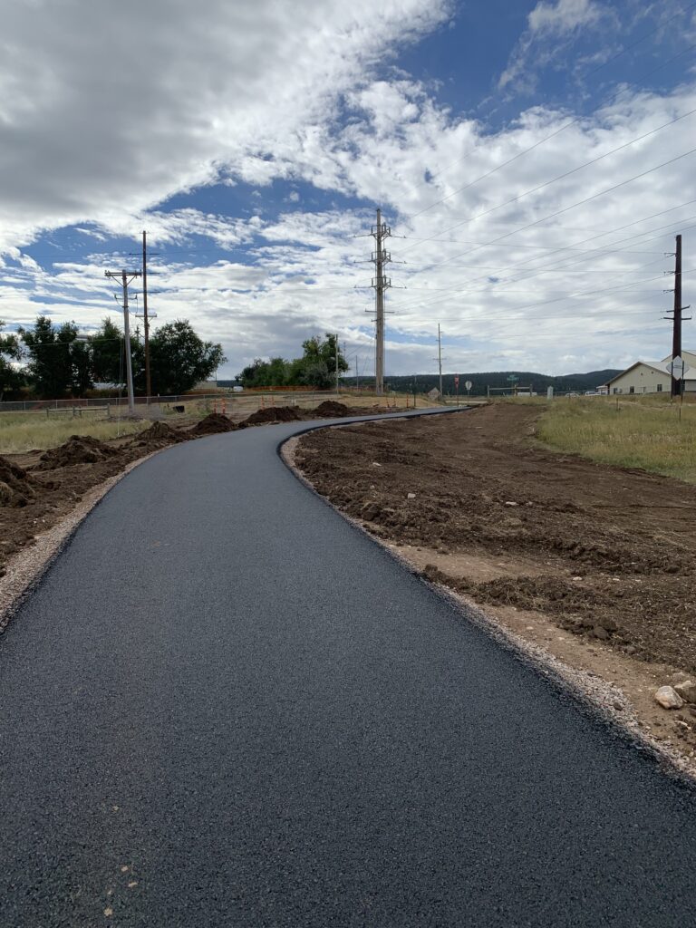 A newly paved road